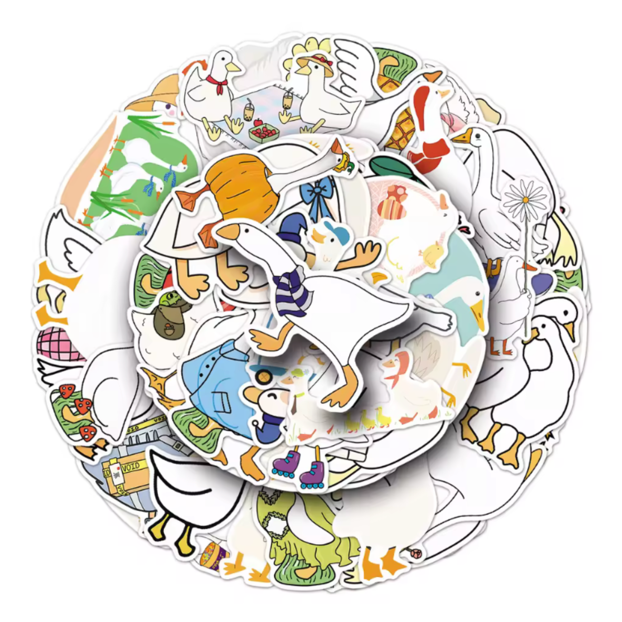 White duck Stickers (50 pcs)