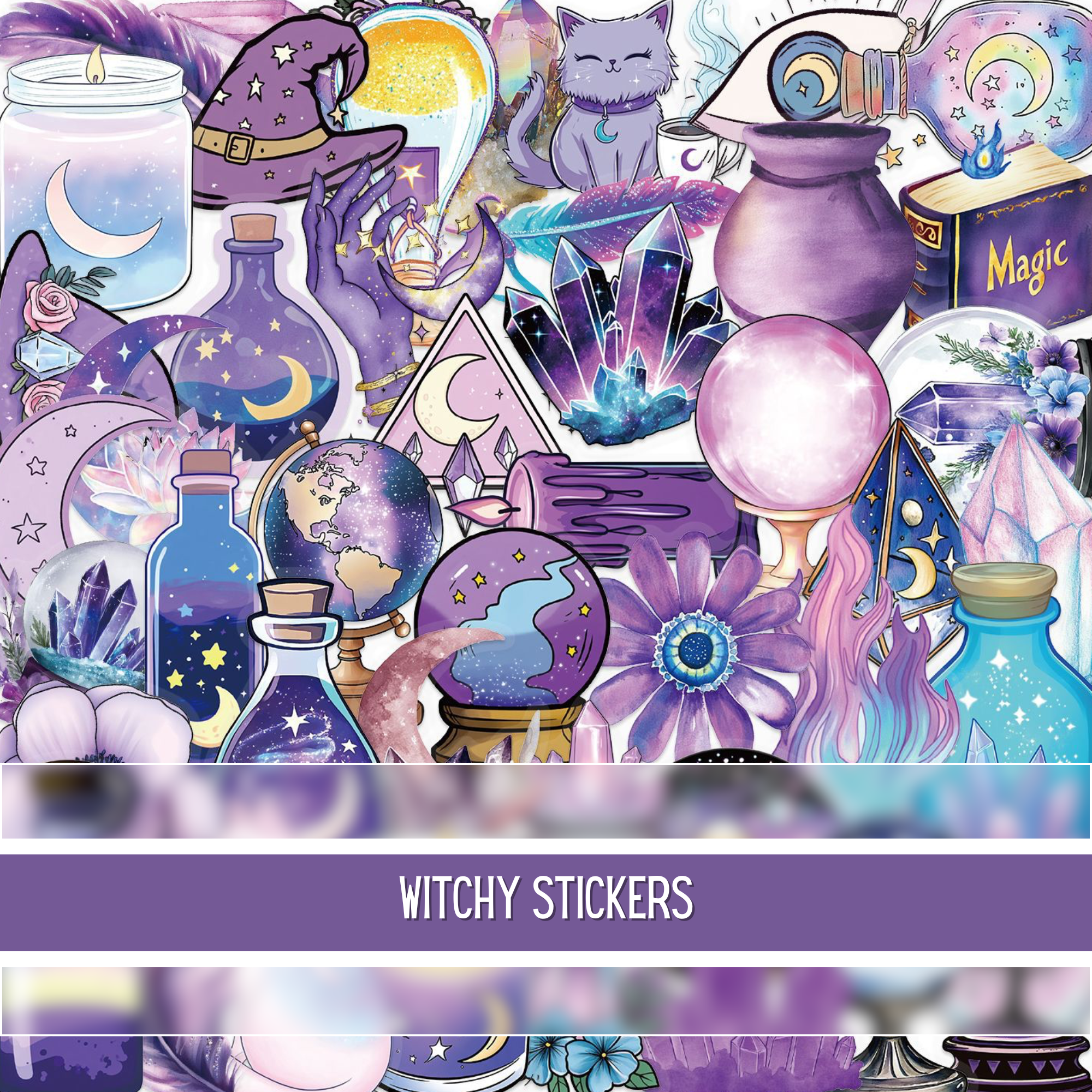 Witchy Purple Magic (50 pcs)