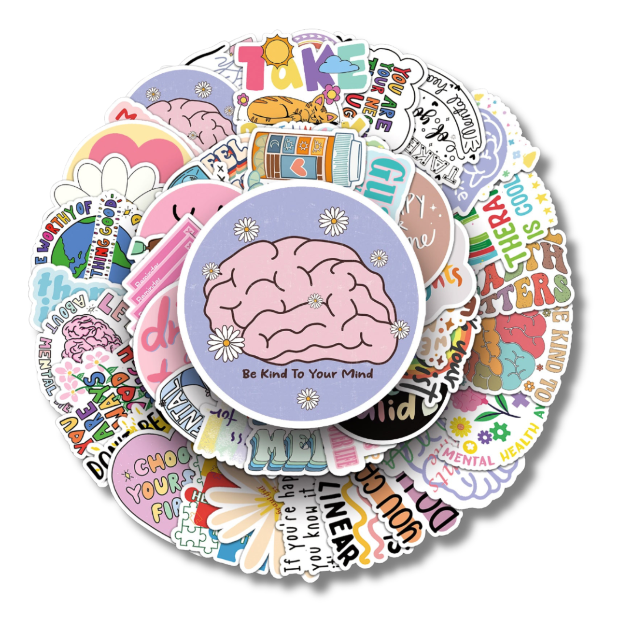 Mental Health Stickers (50 pcs)
