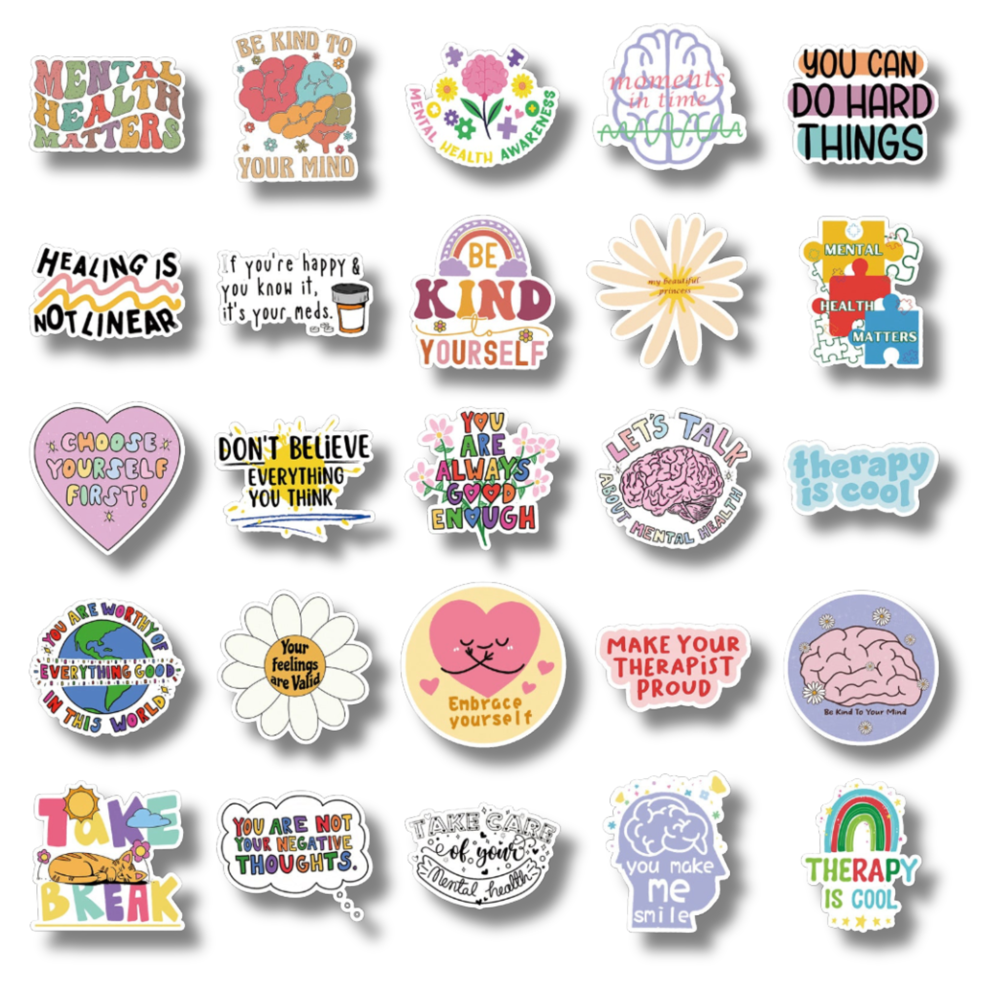 Mental Health Stickers (50 pcs)