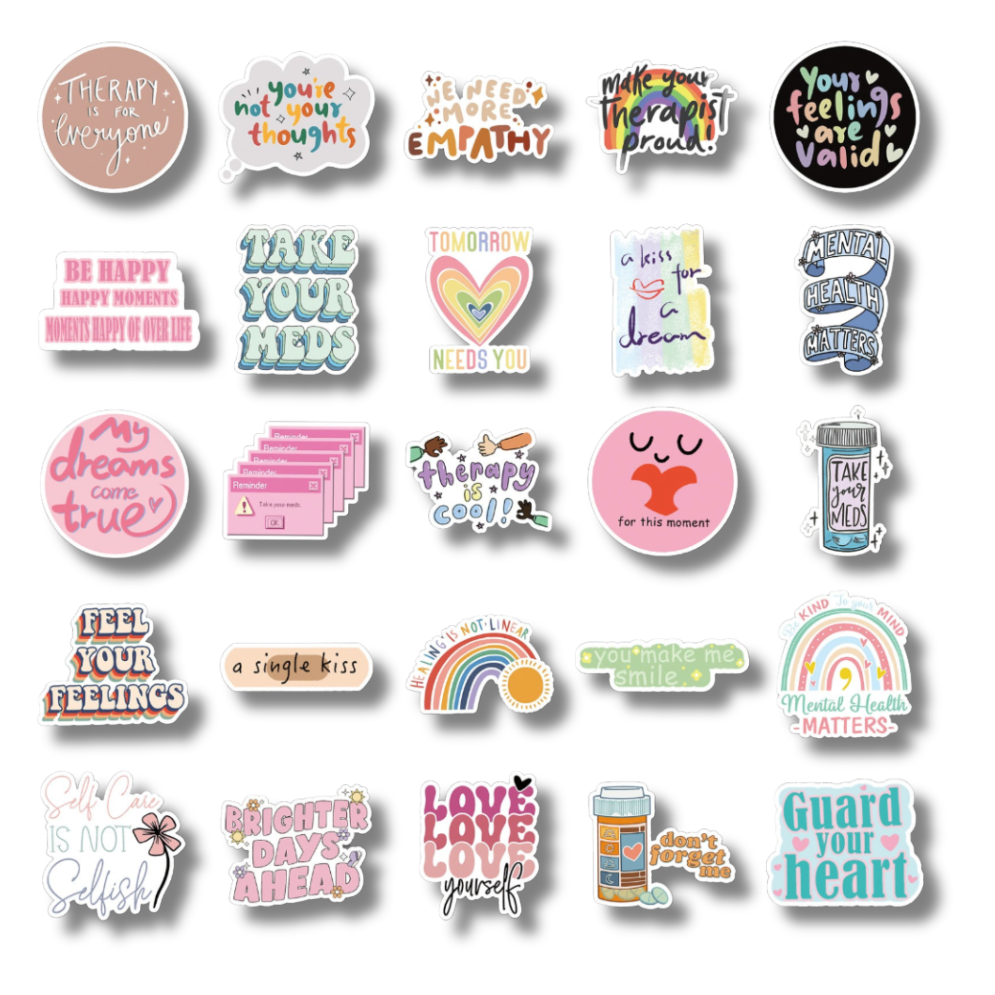 Mental Health Stickers (50 pcs)