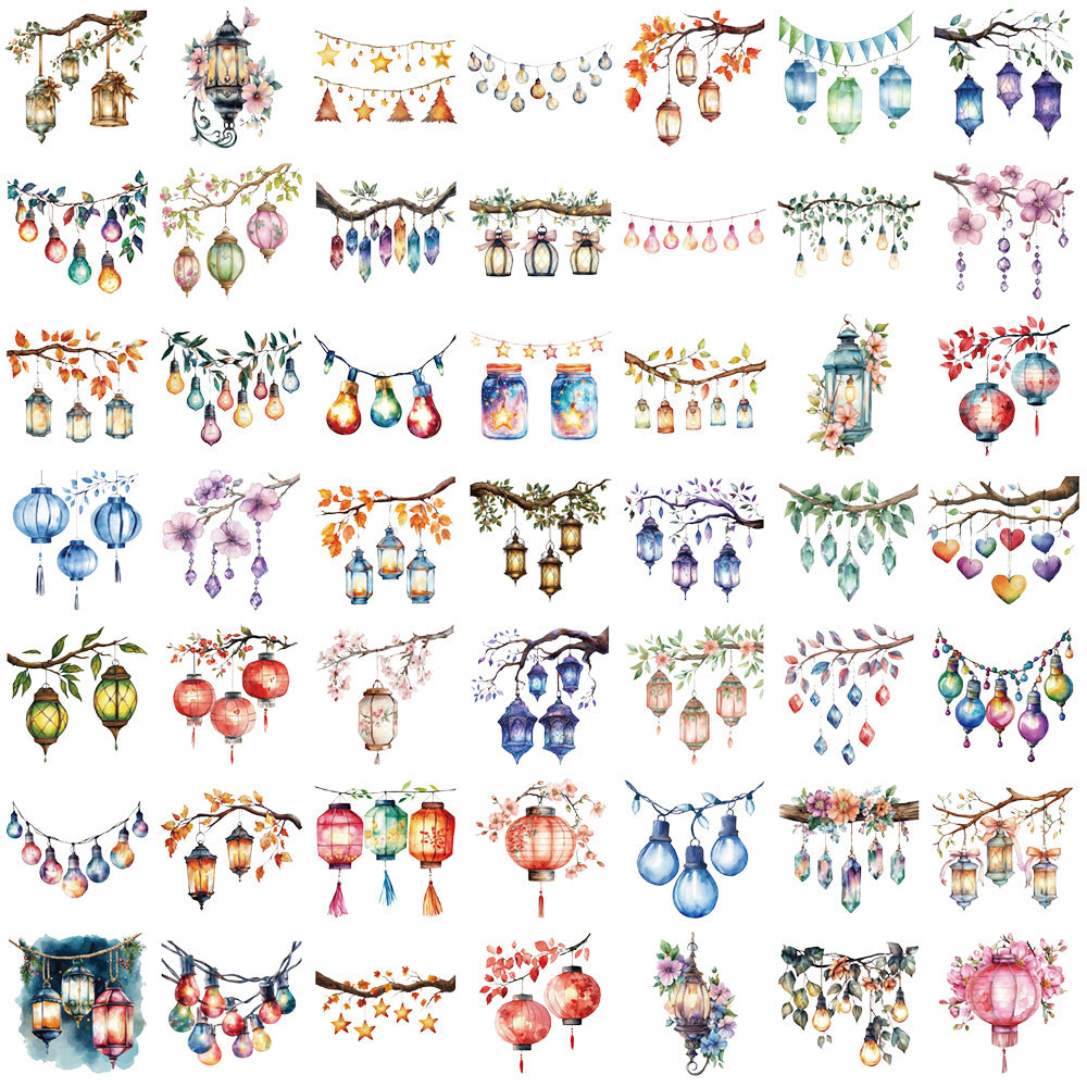 Lantern Stickers (50 pcs)