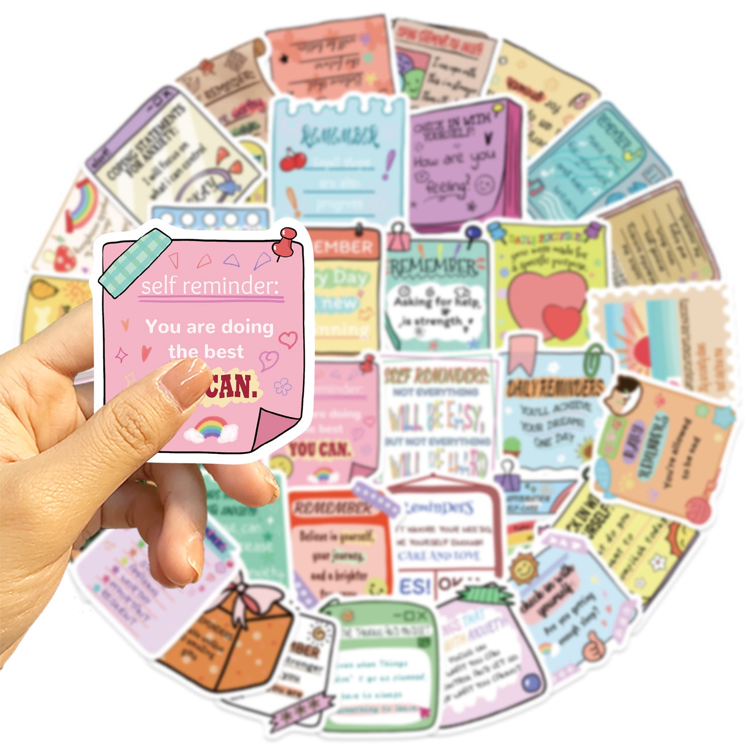 Mental Health Notes Stickers (50 pcs)