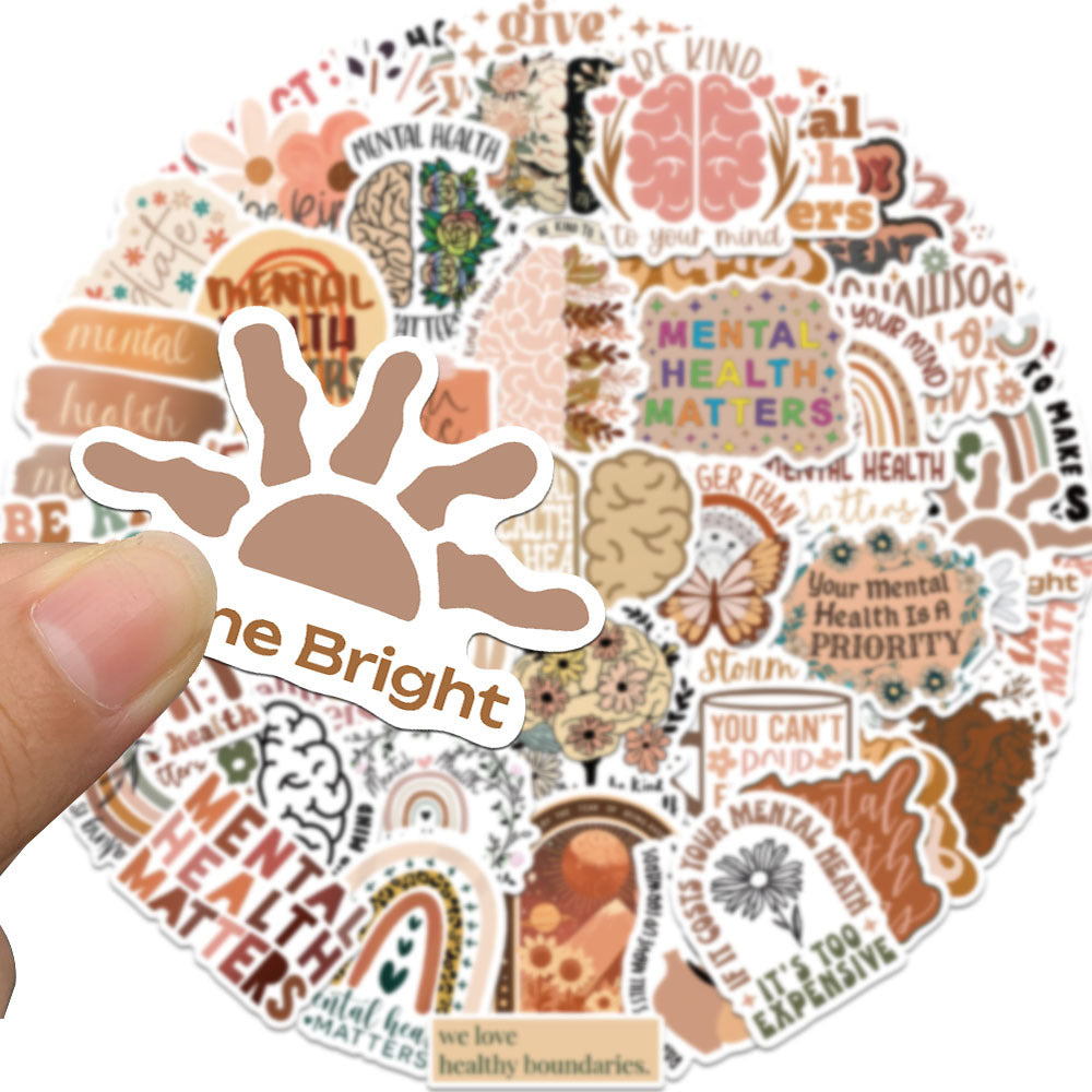 Mental Health Boho Stickers (50 pcs)