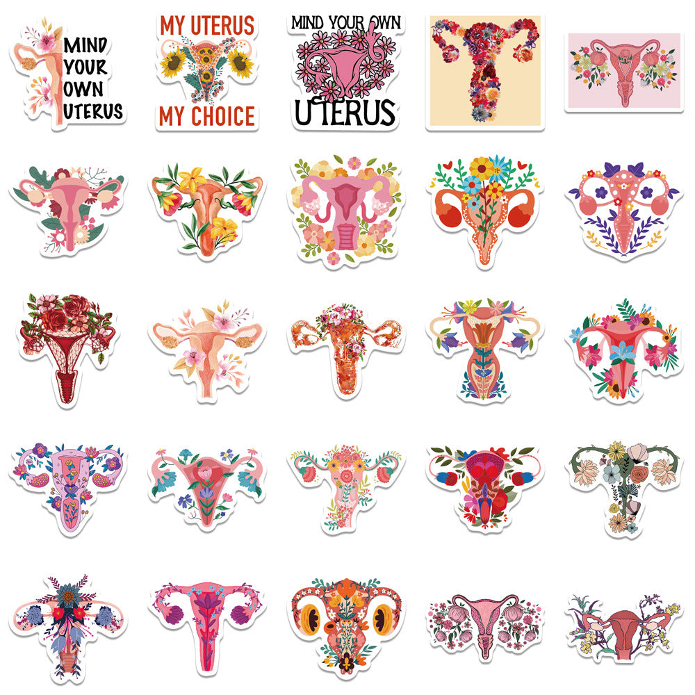 Uterus Stickers (50 pcs)