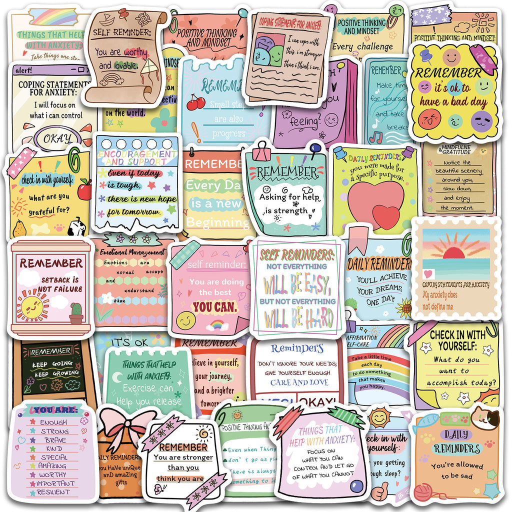 Mental Health Notes Stickers (50 pcs)