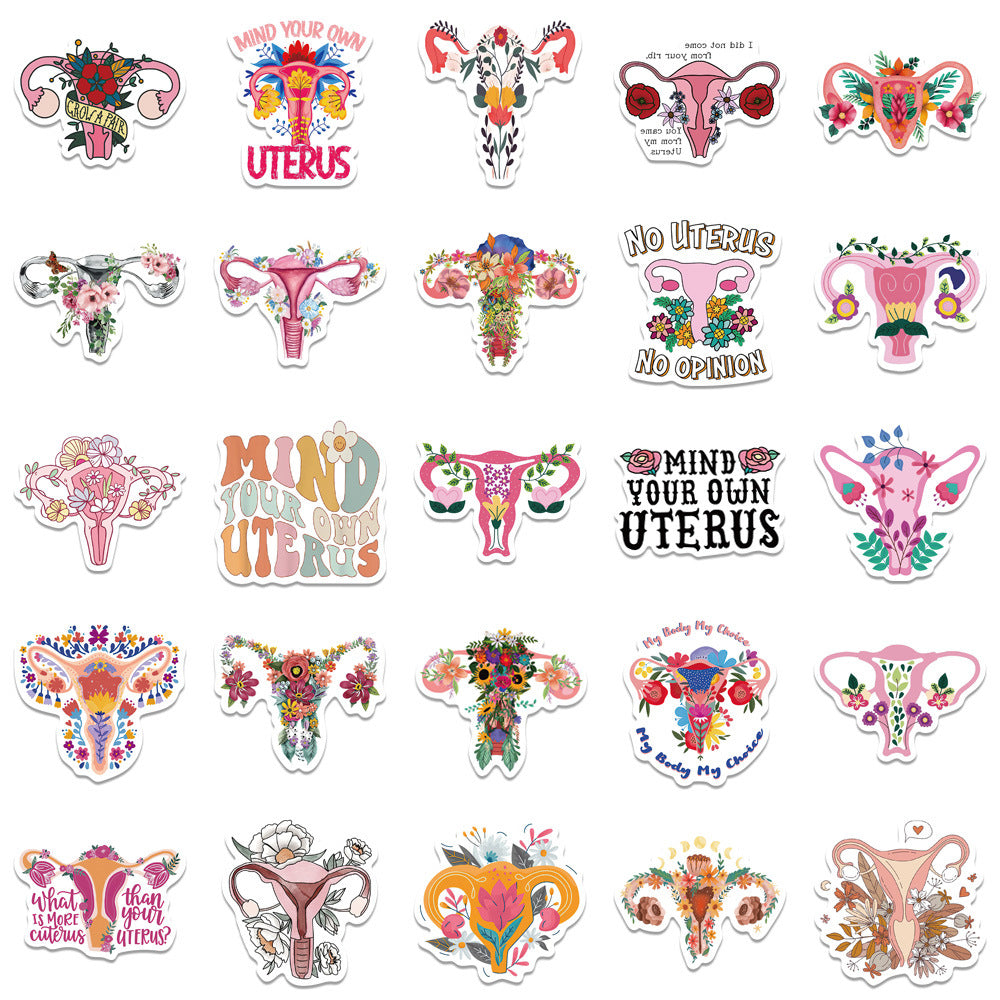 Uterus Stickers (50 pcs)