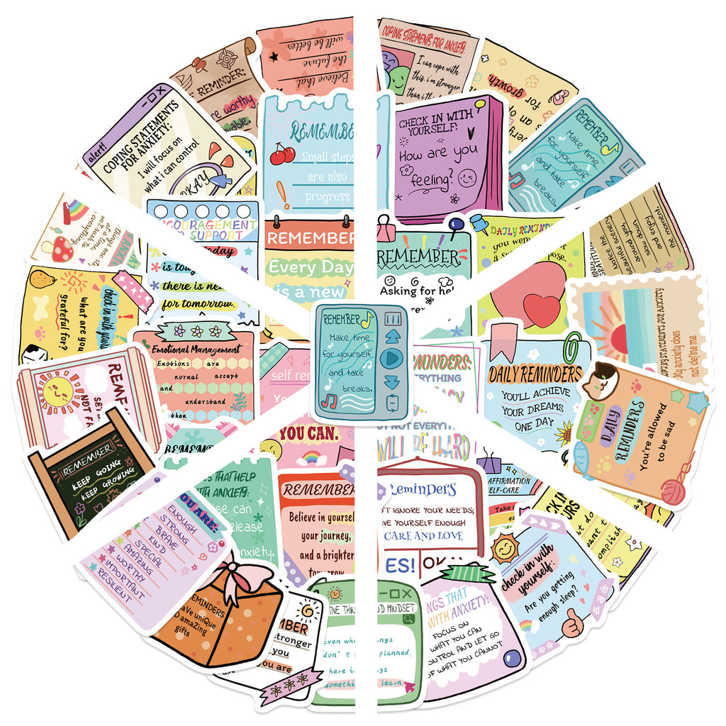Mental Health Notes Stickers (50 pcs)