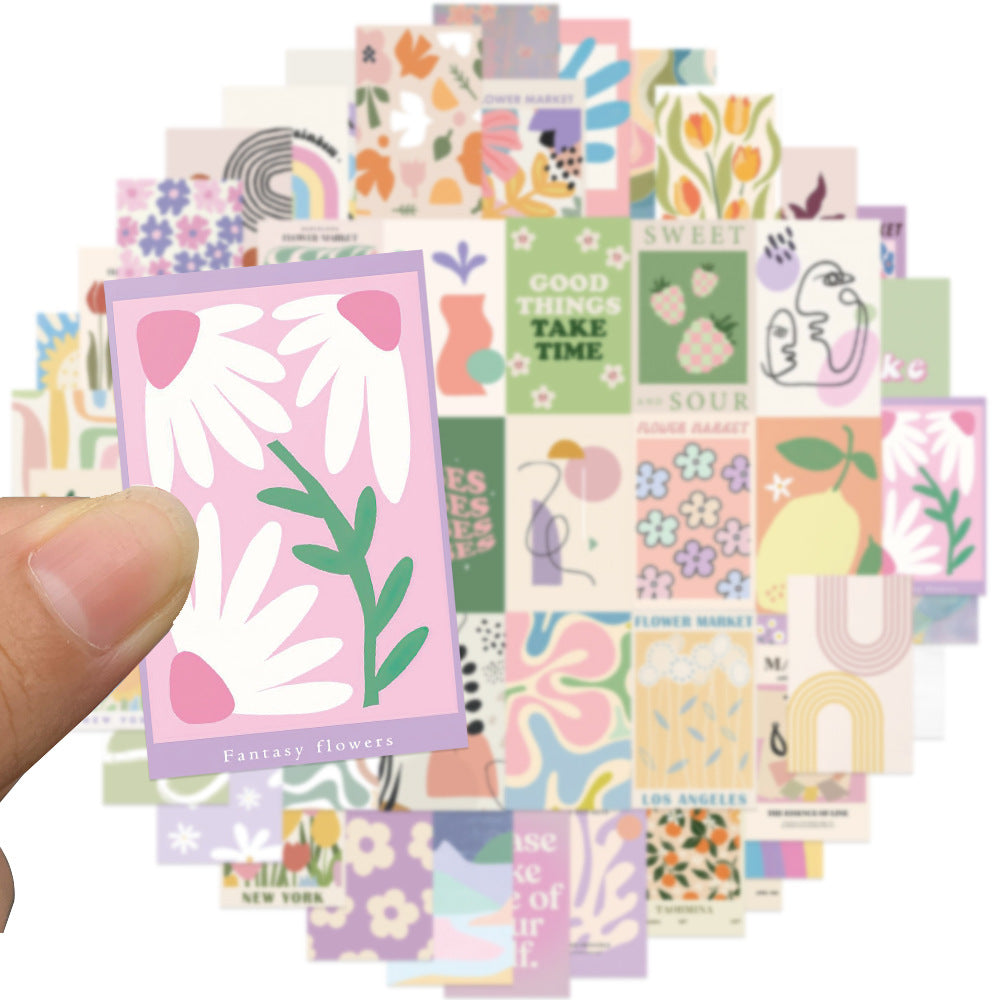 Pastel Abstract Stickers (50 pcs)