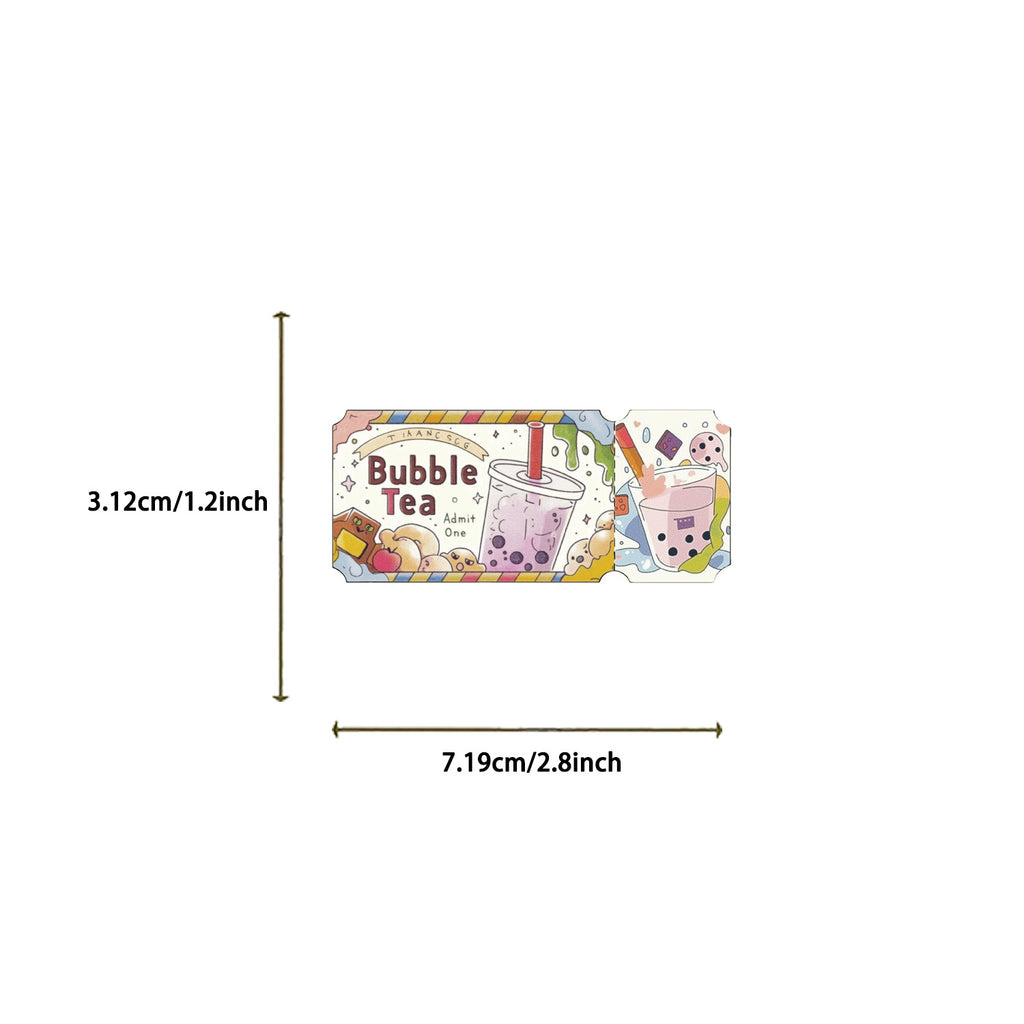 Vintage Ticket Stickers (50 pcs)