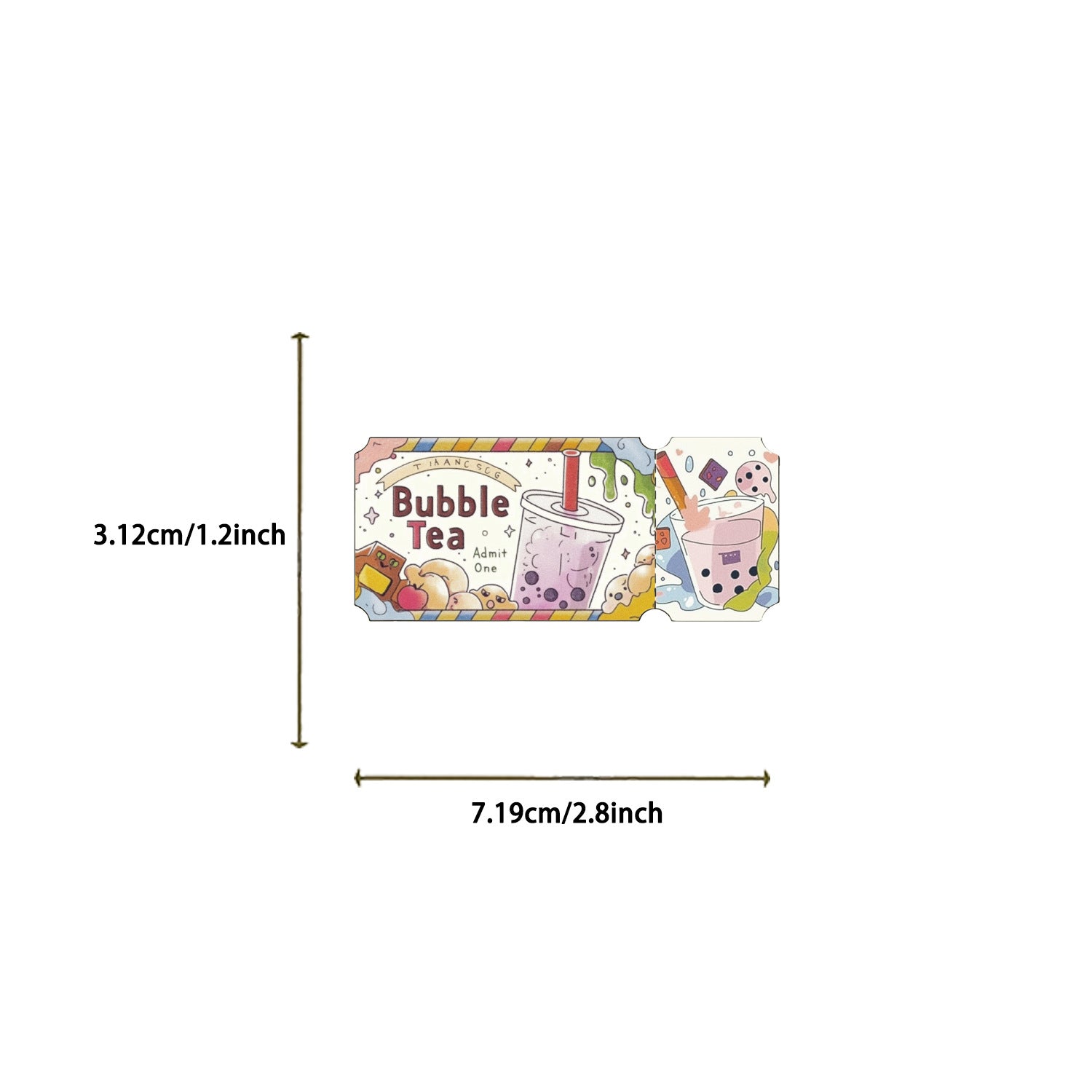 Vintage Ticket Stickers (50 pcs)