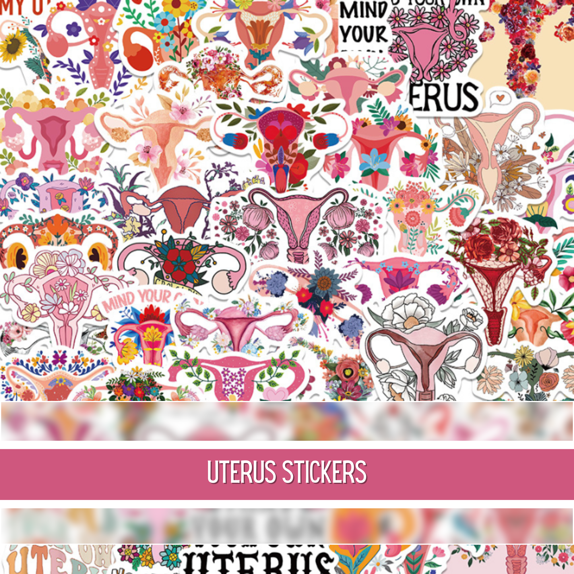 Uterus Stickers (50 pcs)