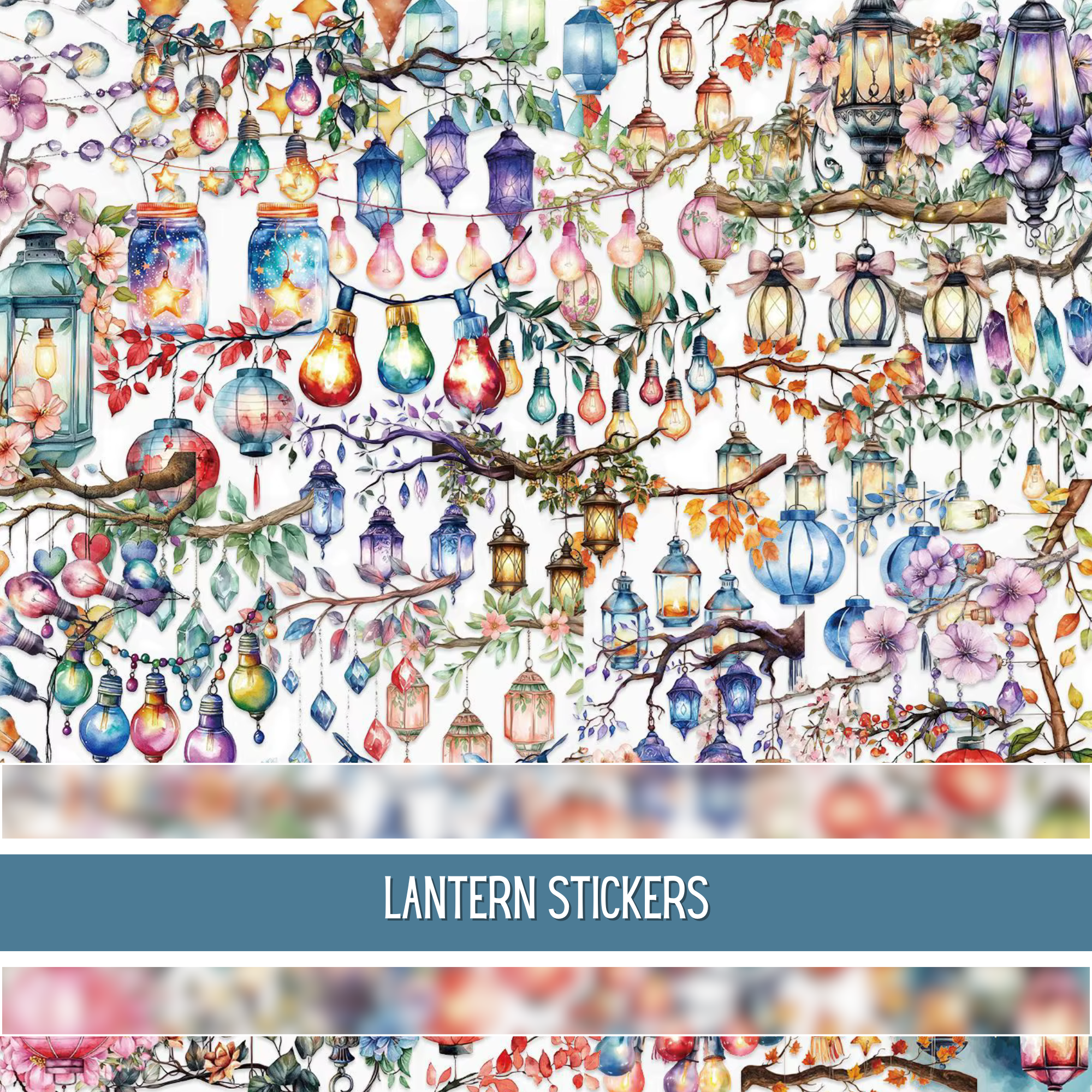 Lantern Stickers (50 pcs)
